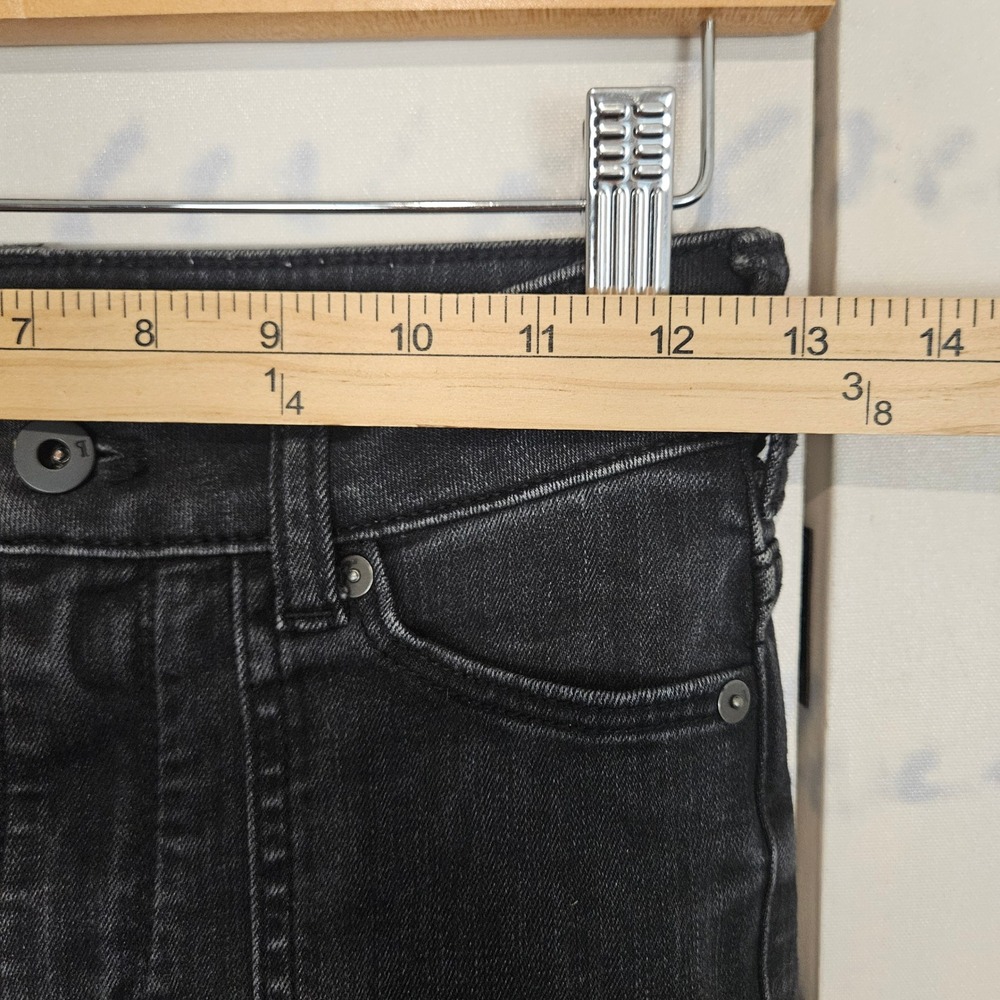 Pilcro and the Letterpress Anthropologie High Rise Moto Denim Leggings Black 25 - Picture 8 of 11